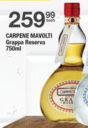 Carpene Mavolti Grappa Reserva-750ml