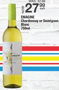 Emagine Chardonnay Or Sauvignon Blanc-750ml Each