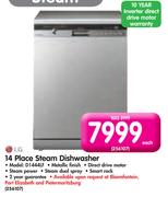 LG 14 Place Steam Dishwasher D1444LF