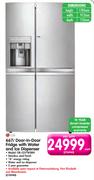 LG 667Ltr Door-in-Door Fridge with Water and Ice Dispenser GR-J257WSBN