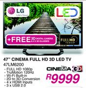 LG Cinema Full HD 3D LED TV (47LM6200)-47"