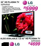 LG HD Plasma TV (50PA4500)-50"