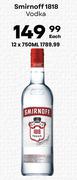 Smirnoff 1818 Vodka-750ml