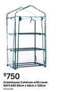 Natcare Greenhouse 3 Shelves With Cover 69cm x 48cm x 128cm