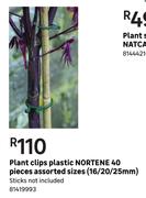 Nortene 40 Pieces Plastic Plant Clips 