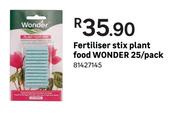 Wonder 25/Pack Plant Food Fertiliser Stix