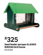 Elaines Birding Perspex Seed Feeder Bird House