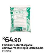 Fertilis 5dm Earthworm Castings Natural Organic Fertiliser