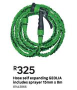 Geolia 15mm x 8m Self Expanding Hose Including Sprayer