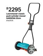Gardena 33cm Classic Push Cylinder Mower Lawnmower