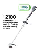 Sterwins 40V Up Battery Operated Brushcutter (Excludes Battery)