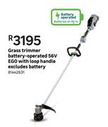 Ego 56V With Loop Handle Battery Operated Grass Trimmer (Excludes Battery)