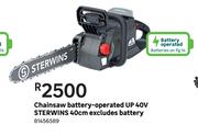 Sterwins Chainsaw (Battery-Operated) UP 40V 40cm Excluding Battery
