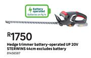 Sterwins Hedge Trimmer (Battery-Operated) UP 20V 44mm Excluding Battery