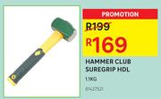 1.1kg Hammer Club Suregrip HDL