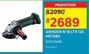 Metabo Grinder W 18 LTX 125 Quick Bare