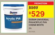Duram 20Ltr Universal PVA Acrylic PVA Chena White