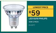 LED GU10 Philips 50W 2 Pack