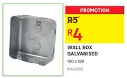 Wall Box Galvanised 100X100