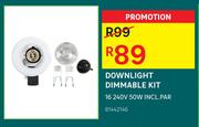 Downlight Dimmable Kit 16 240V 50W Incl. PAR