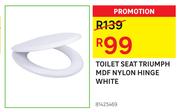 Toilet Seat Triumph MDF Nylon Hinge White