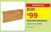 Skirting 581 Beech 2700 x 70 x 14.7mm
