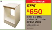 Kitchen Base Cabinet Kit Oven Sprint Wood L60 x H87 x D60