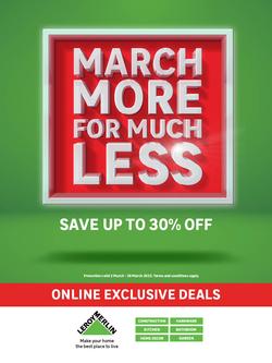 Leroy Merlin : March Online Exclusive Deals (3 March - 28 March 2023)