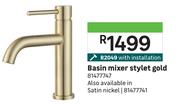 Basin Mixer Stylet Gold 81477747