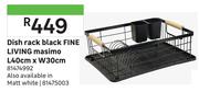 Fine Living Dish Rack Masimo Black L40cm x W30cm 81474992