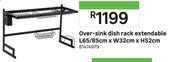 Over Sink Dish Rack Extendable L65/85cm x W32cm x H52cm 81474979