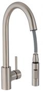 Delinia Kitchen Mixer Tap Pull Out Lily Brushed Nickel H40cm 81444261