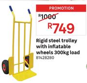 Rigid Steel Trolley With Inflatable Wheels 300Kg Load 81428280