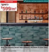Wall Tile Ceramic Forest Tea L230mm x W75mm (0.52Sqm/Box) 81475966-Per Sqm