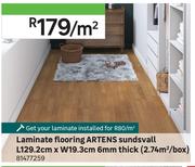Artens Laminate Flooring Sundsvall L129.2cm x W19.3cm 6mm Thick (2.74 Sqm/Box) 81477259-Per Sqm