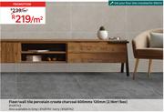 Floor/Wall Tile Porcelain Create Charcoal 600mm x 120mm (2.16Sqm/Box) 81481743-Per Sqm