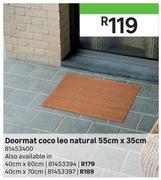 Doormat Coco Leo Natural 55cm x 35cm 81453400