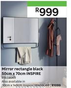 Inspire Mirror Rectangle Black 50cm x 70cm 81459069