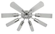 Ceiling Lamp E14 8 x 40W Metal Glass & Chrome 81401482