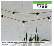 Inspire Solar USB Deco Garland 10 Light IP44 Sanka 81473356