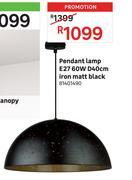 Pendant Lamp E27 60W D40cm Iron Matt Black 81401490