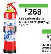 Safe Quip Fire Extinguisher & Bracket 81451150-1Kg