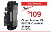 CBI Electric Circuit Breaker Mini Rail 20 Amp 81424550