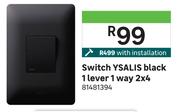 Ysalis Switch Black 1 Lever 1 Way 2x4 81481394