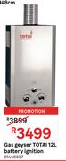 Totai 12L Gas Geyser Battery Ignition 81458697