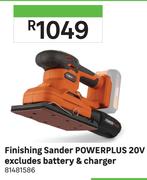 Power Plus 20V Finishing Sander Excludes Battery & Charger 81481586