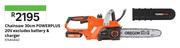 Power Plus 20V Chainsaw 30cm Excludes Battery & Charger 81464640