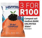Bark Unlimited 30dm3 Compost Soil Medium 81455611-For 3
