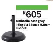 Umbrella Base Grey 16Kg Dia 38cm x H39cm 81457235