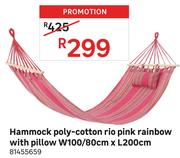 Hammock Poly Cotton Rio Pink Rainbow With Pillow W100/80cm x L200cm 81455659